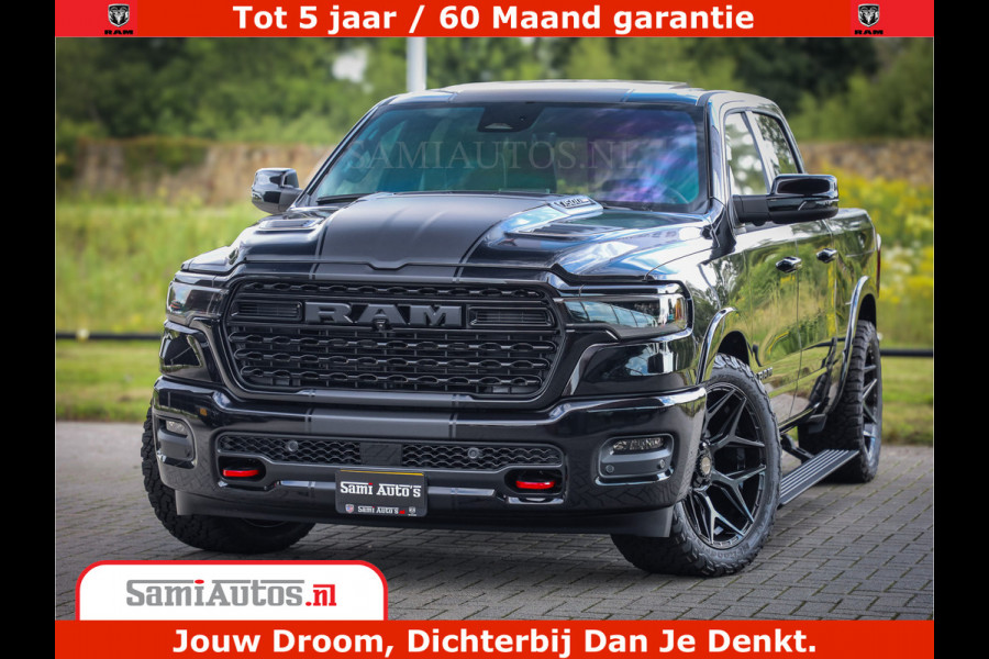 Dodge Ram 1500 Limited Night High Output 540HP 706Nm | Massage + Full Option | De Meest Luxe en Volle Pick-Up in zijn Klasse | Comfortabele Dubbele Cabine met Royale 5 Zitplaatsen | BPM vrij | Nu Leverbaar uit Voorraad | Voorraad Nr 2328 - 5157