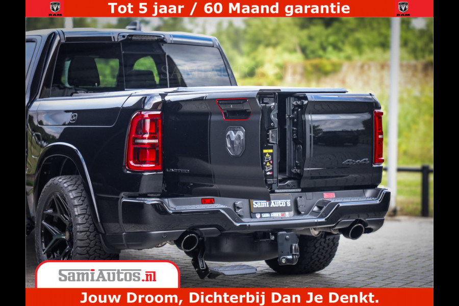 Dodge Ram 1500 Limited Night High Output 540HP 706Nm | Massage + Full Option | De Meest Luxe en Volle Pick-Up in zijn Klasse | Comfortabele Dubbele Cabine met Royale 5 Zitplaatsen | BPM vrij | Nu Leverbaar uit Voorraad | Voorraad Nr 2328 - 5157