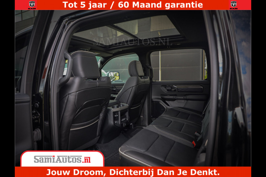 Dodge Ram 1500 Limited Night High Output 540HP 706Nm | Massage + Full Option | De Meest Luxe en Volle Pick-Up in zijn Klasse | Comfortabele Dubbele Cabine met Royale 5 Zitplaatsen | BPM vrij | Nu Leverbaar uit Voorraad | Voorraad Nr 2328 - 5157