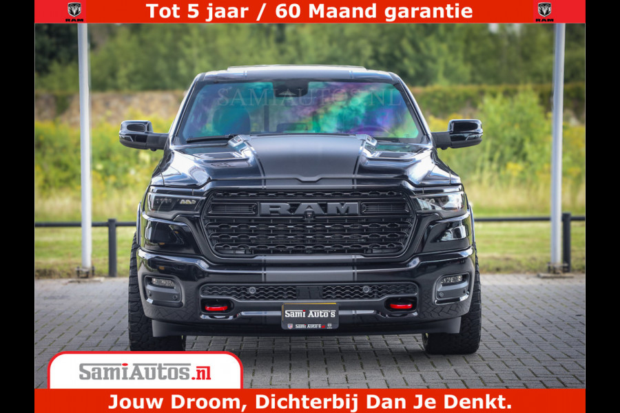 Dodge Ram 1500 Limited Night High Output 540HP 706Nm | Massage + Full Option | De Meest Luxe en Volle Pick-Up in zijn Klasse | Comfortabele Dubbele Cabine met Royale 5 Zitplaatsen | BPM vrij | Nu Leverbaar uit Voorraad | Voorraad Nr 2328 - 5157