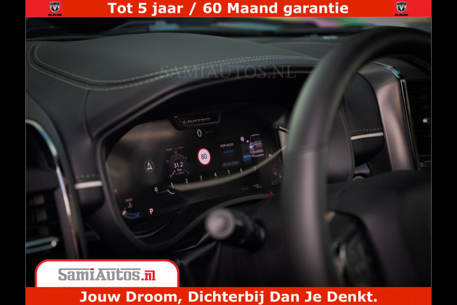 Dodge Ram 1500 Limited Night High Output 540HP 706Nm | Massage + Full Option | De Meest Luxe en Volle Pick-Up in zijn Klasse | Comfortabele Dubbele Cabine met Royale 5 Zitplaatsen | BPM vrij | Nu Leverbaar uit Voorraad | Voorraad Nr 2328 - 5157