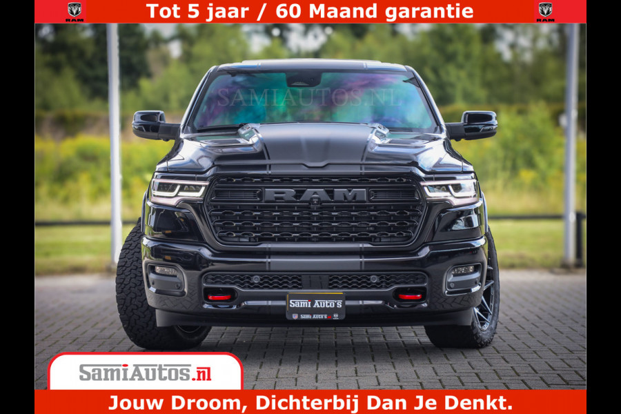 Dodge Ram 1500 Limited Night High Output 540HP 706Nm | Massage + Full Option | De Meest Luxe en Volle Pick-Up in zijn Klasse | Comfortabele Dubbele Cabine met Royale 5 Zitplaatsen | BPM vrij | Nu Leverbaar uit Voorraad | Voorraad Nr 2328 - 5157