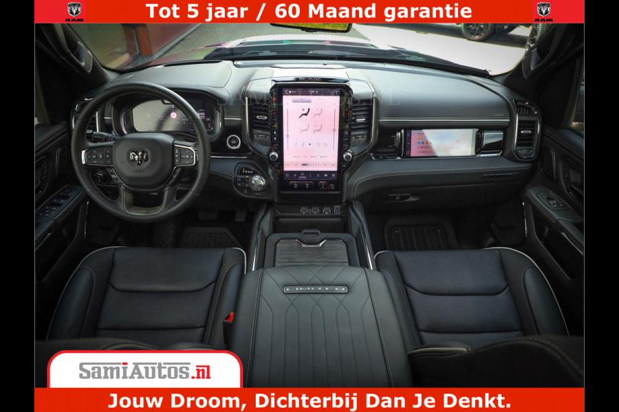 Dodge Ram 1500 Limited Night High Output 540HP 706Nm | Massage + Full Option | De Meest Luxe en Volle Pick-Up in zijn Klasse | Comfortabele Dubbele Cabine met Royale 5 Zitplaatsen | BPM vrij | Nu Leverbaar uit Voorraad | Voorraad Nr 2328 - 5157
