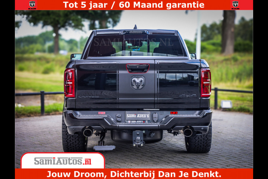 Dodge Ram 1500 Limited Night High Output 540HP 706Nm | Massage + Full Option | De Meest Luxe en Volle Pick-Up in zijn Klasse | Comfortabele Dubbele Cabine met Royale 5 Zitplaatsen | BPM vrij | Nu Leverbaar uit Voorraad | Voorraad Nr 2328 - 5157