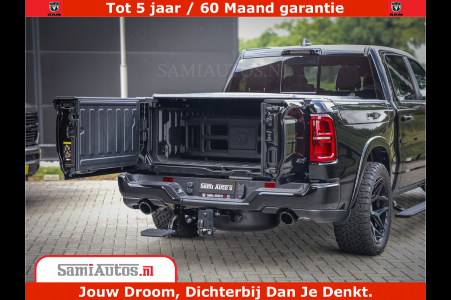 Dodge Ram 1500 Limited Night High Output 540HP 706Nm | Massage + Full Option | De Meest Luxe en Volle Pick-Up in zijn Klasse | Comfortabele Dubbele Cabine met Royale 5 Zitplaatsen | BPM vrij | Nu Leverbaar uit Voorraad | Voorraad Nr 2328 - 5157