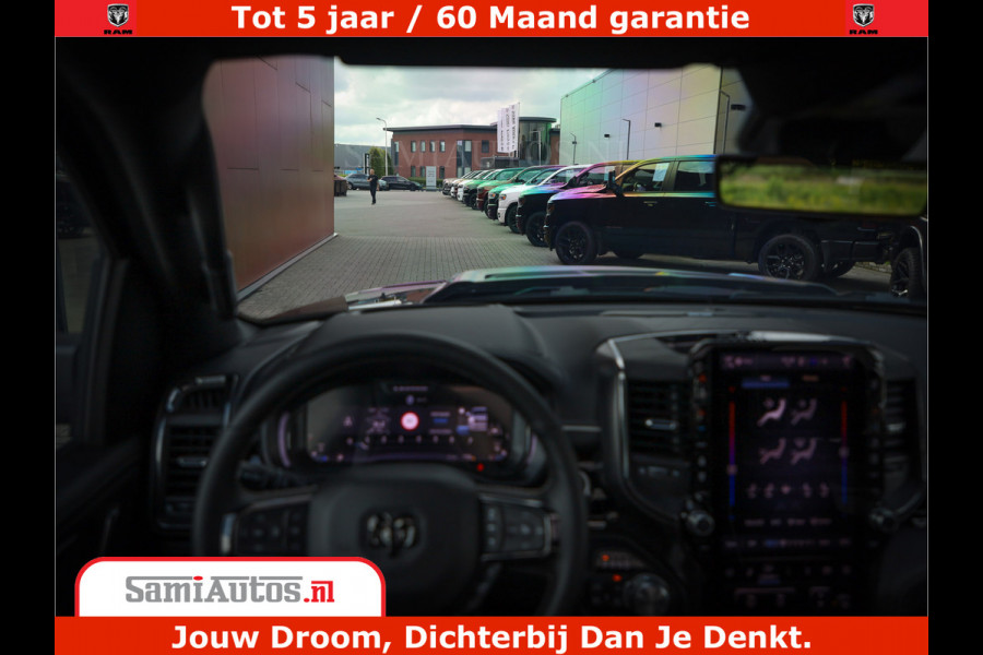 Dodge Ram 1500 Limited Night High Output 540HP 706Nm | Massage + Full Option | De Meest Luxe en Volle Pick-Up in zijn Klasse | Comfortabele Dubbele Cabine met Royale 5 Zitplaatsen | BPM vrij | Nu Leverbaar uit Voorraad | Voorraad Nr 2328 - 5157