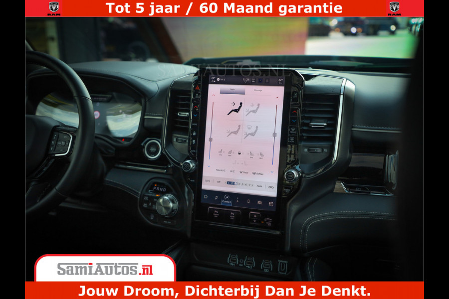 Dodge Ram 1500 Limited Night High Output 540HP 706Nm | Massage + Full Option | De Meest Luxe en Volle Pick-Up in zijn Klasse | Comfortabele Dubbele Cabine met Royale 5 Zitplaatsen | BPM vrij | Nu Leverbaar uit Voorraad | Voorraad Nr 2328 - 5157