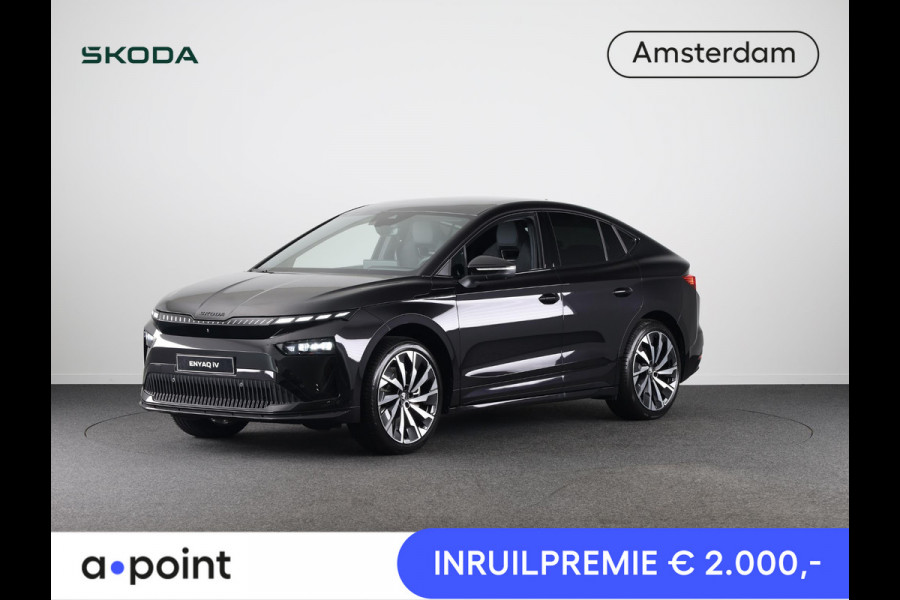 Škoda Enyaq Coupé 85 Sportline 286 pk | Panoramadak | Head up display | 360° camera | Massagestoel | 21 inch | Blind Spot | Adaptive Cruise Control
