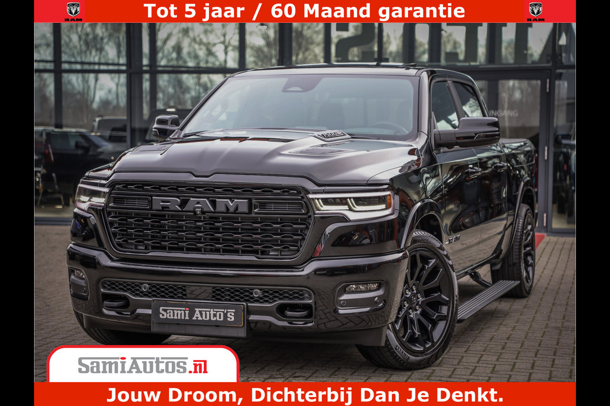 Dodge Ram 1500 Limited Demo Night High Output 540HP 706Nm | Massage + Full Option | De Meest Luxe en Volle Pick-Up in zijn Klasse | Comfortabele Dubbele Cabine met Royale 5 Zitplaatsen | BPM vrij | Nu Leverbaar uit Voorraad | Voorraad Nr 2263 - V76JVF Dodge Ram 1500 Limited Demo Night High Output 540HP 706Nm | Massage + Full Option | De Meest Luxe en Volle Pick-Up in zijn Klasse | Comfortabele Dubbele Cabine met Royale 5 Zitplaatsen | BPM vrij | Nu Leverbaar uit Voorraad | Voorraad Nr 2263 - V76JVF