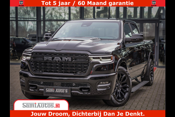 Dodge Ram 1500 Limited Demo Night High Output 540HP 706Nm | Massage + Full Option | De Meest Luxe en Volle Pick-Up in zijn Klasse | Comfortabele Dubbele Cabine met Royale 5 Zitplaatsen | BPM vrij | Nu Leverbaar uit Voorraad | Voorraad Nr 2263 - V76JVF