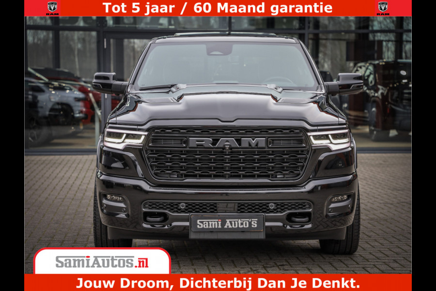 Dodge Ram 1500 Limited Demo Night High Output 540HP 706Nm | Massage + Full Option | De Meest Luxe en Volle Pick-Up in zijn Klasse | Comfortabele Dubbele Cabine met Royale 5 Zitplaatsen | BPM vrij | Nu Leverbaar uit Voorraad | Voorraad Nr 2263 - V76JVF