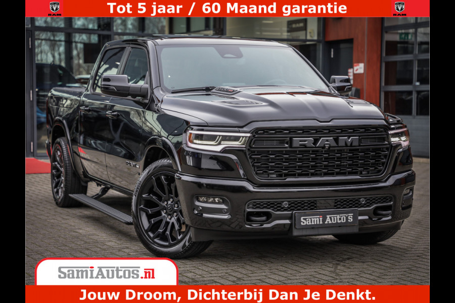 Dodge Ram 1500 Limited Demo Night High Output 540HP 706Nm | Massage + Full Option | De Meest Luxe en Volle Pick-Up in zijn Klasse | Comfortabele Dubbele Cabine met Royale 5 Zitplaatsen | BPM vrij | Nu Leverbaar uit Voorraad | Voorraad Nr 2263 - V76JVF