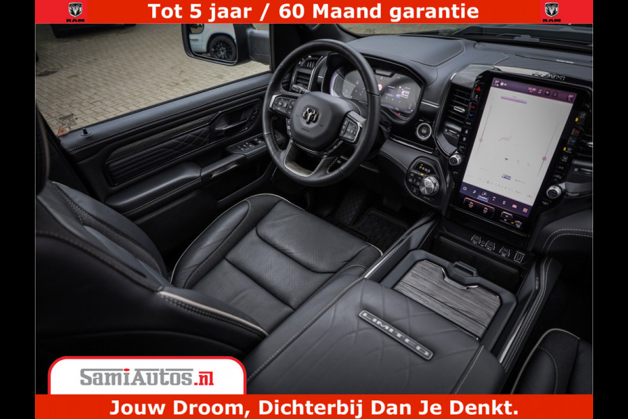 Dodge Ram 1500 Limited Demo Night High Output 540HP 706Nm | Massage + Full Option | De Meest Luxe en Volle Pick-Up in zijn Klasse | Comfortabele Dubbele Cabine met Royale 5 Zitplaatsen | BPM vrij | Nu Leverbaar uit Voorraad | Voorraad Nr 2263 - V76JVF