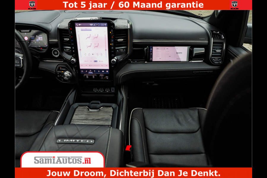 Dodge Ram 1500 Limited Demo Night High Output 540HP 706Nm | Massage + Full Option | De Meest Luxe en Volle Pick-Up in zijn Klasse | Comfortabele Dubbele Cabine met Royale 5 Zitplaatsen | BPM vrij | Nu Leverbaar uit Voorraad | Voorraad Nr 2263 - V76JVF
