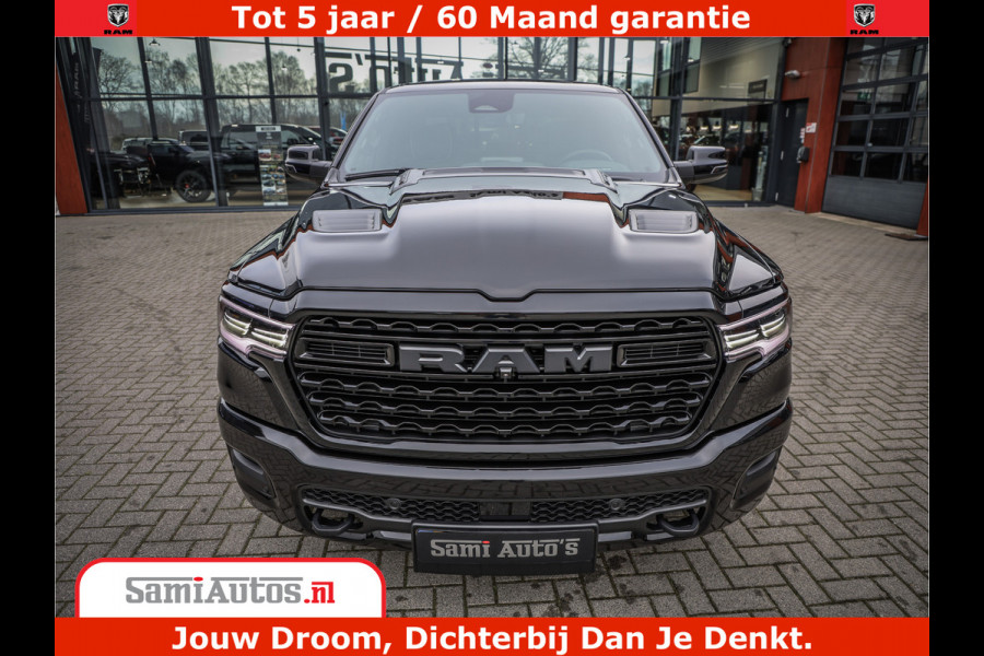 Dodge Ram 1500 Limited Demo Night High Output 540HP 706Nm | Massage + Full Option | De Meest Luxe en Volle Pick-Up in zijn Klasse | Comfortabele Dubbele Cabine met Royale 5 Zitplaatsen | BPM vrij | Nu Leverbaar uit Voorraad | Voorraad Nr 2263 - V76JVF