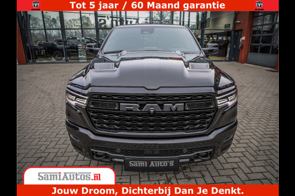 Dodge Ram 1500 Limited Demo Night High Output 540HP 706Nm | Massage + Full Option | De Meest Luxe en Volle Pick-Up in zijn Klasse | Comfortabele Dubbele Cabine met Royale 5 Zitplaatsen | BPM vrij | Nu Leverbaar uit Voorraad | Voorraad Nr 2263 - V76JVF