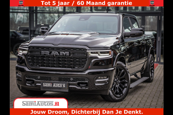 Dodge Ram 1500 Limited Demo Night High Output 540HP 706Nm | Massage + Full Option | De Meest Luxe en Volle Pick-Up in zijn Klasse | Comfortabele Dubbele Cabine met Royale 5 Zitplaatsen | BPM vrij | Nu Leverbaar uit Voorraad | Voorraad Nr 2263 - V76JVF