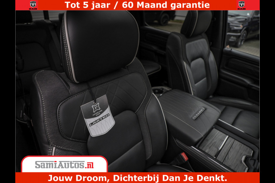 Dodge Ram 1500 Limited Demo Night High Output 540HP 706Nm | Massage + Full Option | De Meest Luxe en Volle Pick-Up in zijn Klasse | Comfortabele Dubbele Cabine met Royale 5 Zitplaatsen | BPM vrij | Nu Leverbaar uit Voorraad | Voorraad Nr 2263 - V76JVF