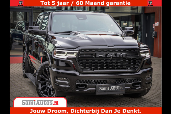 Dodge Ram 1500 Limited Demo Night High Output 540HP 706Nm | Massage + Full Option | De Meest Luxe en Volle Pick-Up in zijn Klasse | Comfortabele Dubbele Cabine met Royale 5 Zitplaatsen | BPM vrij | Nu Leverbaar uit Voorraad | Voorraad Nr 2263 - V76JVF