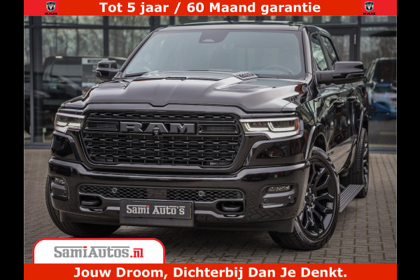 Dodge Ram 1500 Limited Demo Night High Output 540HP 706Nm | Massage + Full Option | De Meest Luxe en Volle Pick-Up in zijn Klasse | Comfortabele Dubbele Cabine met Royale 5 Zitplaatsen | BPM vrij | Nu Leverbaar uit Voorraad | Voorraad Nr 2263 - V76JVF