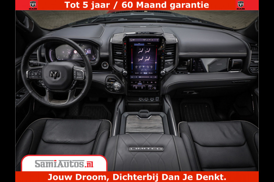 Dodge Ram 1500 Limited Demo Night High Output 540HP 706Nm | Massage + Full Option | De Meest Luxe en Volle Pick-Up in zijn Klasse | Comfortabele Dubbele Cabine met Royale 5 Zitplaatsen | BPM vrij | Nu Leverbaar uit Voorraad | Voorraad Nr 2263 - V76JVF