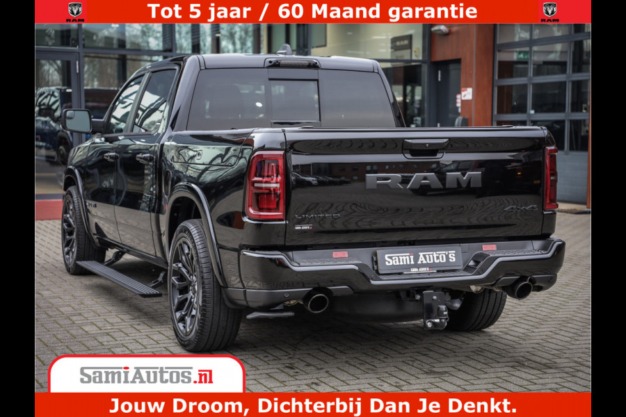 Dodge Ram 1500 Limited Demo Night High Output 540HP 706Nm | Massage + Full Option | De Meest Luxe en Volle Pick-Up in zijn Klasse | Comfortabele Dubbele Cabine met Royale 5 Zitplaatsen | BPM vrij | Nu Leverbaar uit Voorraad | Voorraad Nr 2263 - V76JVF