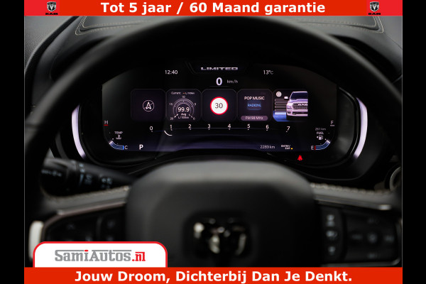 Dodge Ram 1500 Limited Demo Night High Output 540HP 706Nm | Massage + Full Option | De Meest Luxe en Volle Pick-Up in zijn Klasse | Comfortabele Dubbele Cabine met Royale 5 Zitplaatsen | BPM vrij | Nu Leverbaar uit Voorraad | Voorraad Nr 2263 - V76JVF