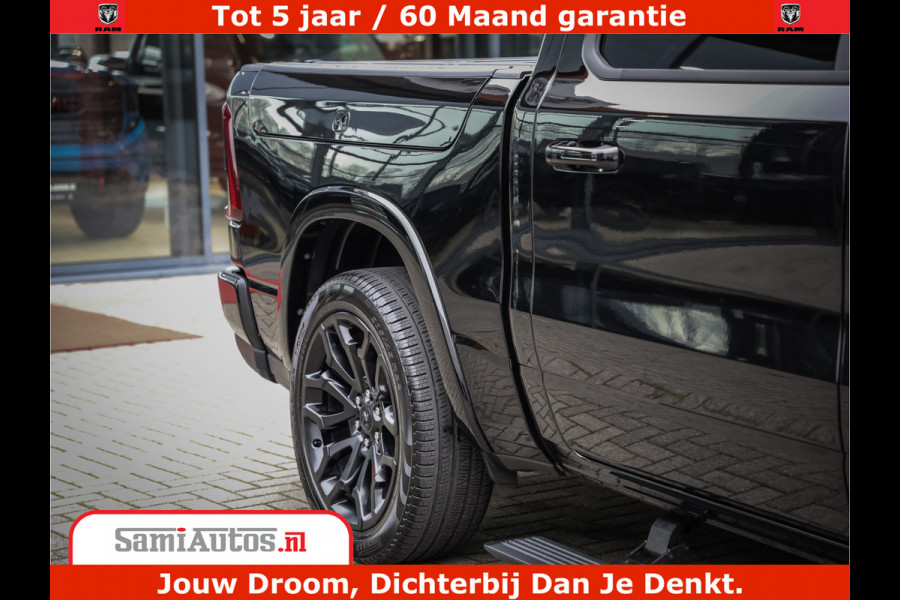 Dodge Ram 1500 Limited Demo Night High Output 540HP 706Nm | Massage + Full Option | De Meest Luxe en Volle Pick-Up in zijn Klasse | Comfortabele Dubbele Cabine met Royale 5 Zitplaatsen | BPM vrij | Nu Leverbaar uit Voorraad | Voorraad Nr 2263 - V76JVF