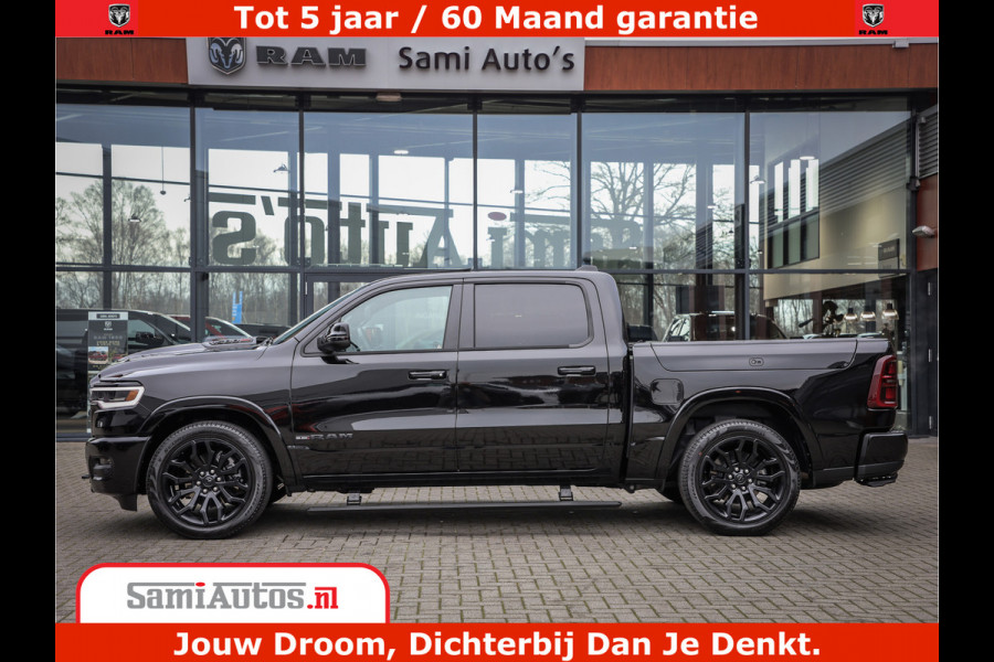 Dodge Ram 1500 Limited Demo Night High Output 540HP 706Nm | Massage + Full Option | De Meest Luxe en Volle Pick-Up in zijn Klasse | Comfortabele Dubbele Cabine met Royale 5 Zitplaatsen | BPM vrij | Nu Leverbaar uit Voorraad | Voorraad Nr 2263 - V76JVF