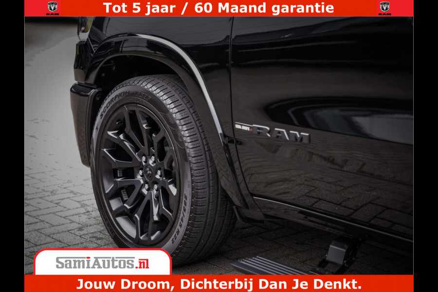 Dodge Ram 1500 Limited Demo Night High Output 540HP 706Nm | Massage + Full Option | De Meest Luxe en Volle Pick-Up in zijn Klasse | Comfortabele Dubbele Cabine met Royale 5 Zitplaatsen | BPM vrij | Nu Leverbaar uit Voorraad | Voorraad Nr 2263 - V76JVF