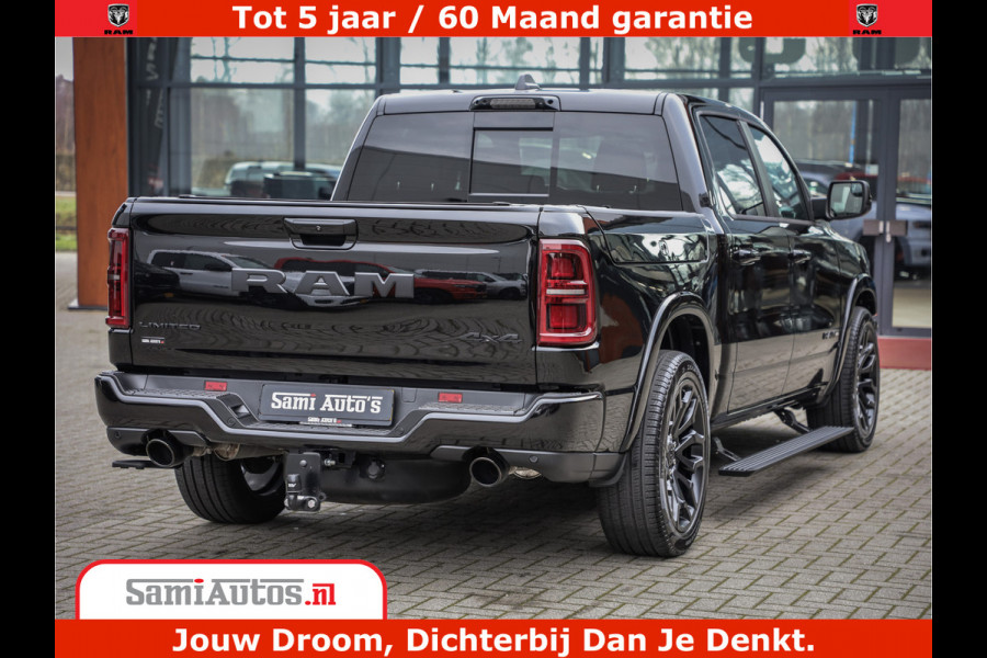Dodge Ram 1500 Limited Demo Night High Output 540HP 706Nm | Massage + Full Option | De Meest Luxe en Volle Pick-Up in zijn Klasse | Comfortabele Dubbele Cabine met Royale 5 Zitplaatsen | BPM vrij | Nu Leverbaar uit Voorraad | Voorraad Nr 2263 - V76JVF