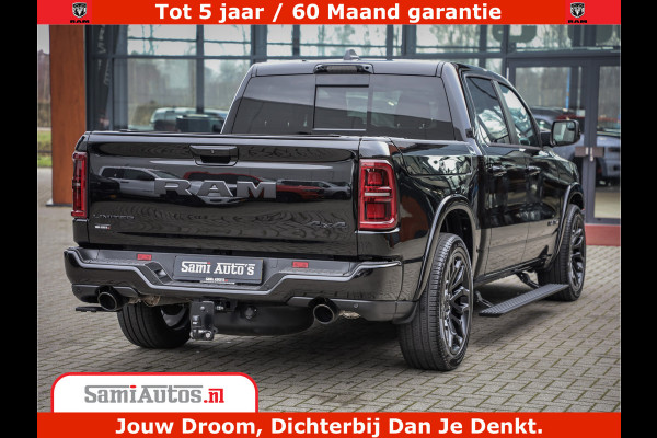 Dodge Ram 1500 Limited Demo Night High Output 540HP 706Nm | Massage + Full Option | De Meest Luxe en Volle Pick-Up in zijn Klasse | Comfortabele Dubbele Cabine met Royale 5 Zitplaatsen | BPM vrij | Nu Leverbaar uit Voorraad | Voorraad Nr 2263 - V76JVF