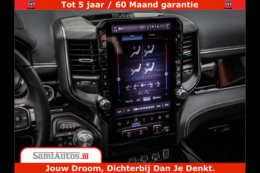 Dodge Ram 1500 Limited Demo Night High Output 540HP 706Nm | Massage + Full Option | De Meest Luxe en Volle Pick-Up in zijn Klasse | Comfortabele Dubbele Cabine met Royale 5 Zitplaatsen | BPM vrij | Nu Leverbaar uit Voorraad | Voorraad Nr 2263 - V76JVF