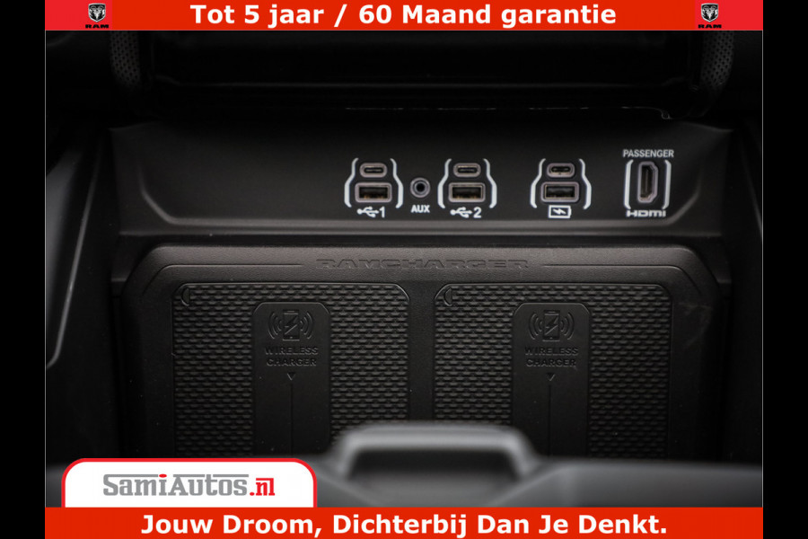 Dodge Ram 1500 Limited Demo Night High Output 540HP 706Nm | Massage + Full Option | De Meest Luxe en Volle Pick-Up in zijn Klasse | Comfortabele Dubbele Cabine met Royale 5 Zitplaatsen | BPM vrij | Nu Leverbaar uit Voorraad | Voorraad Nr 2263 - V76JVF