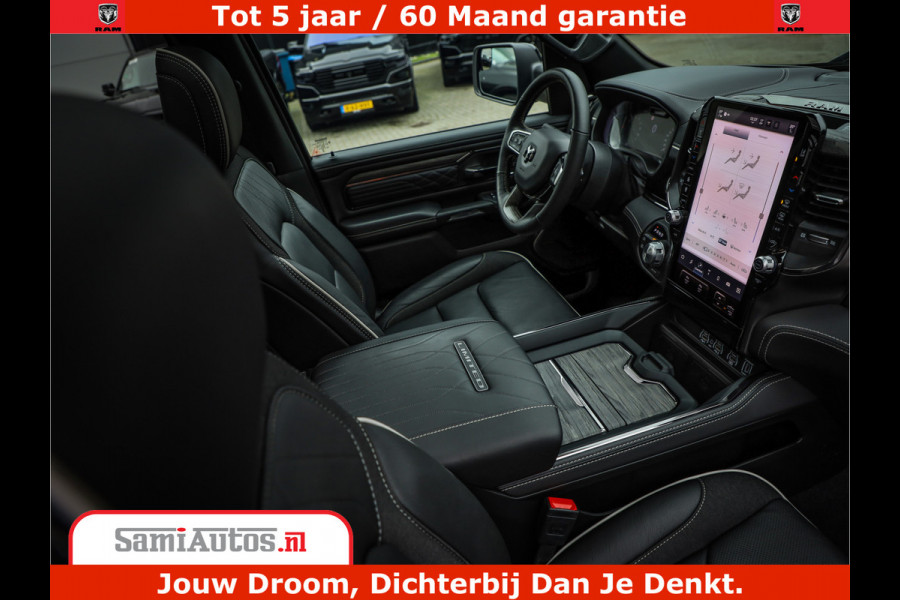 Dodge Ram 1500 Limited Demo Night High Output 540HP 706Nm | Massage + Full Option | De Meest Luxe en Volle Pick-Up in zijn Klasse | Comfortabele Dubbele Cabine met Royale 5 Zitplaatsen | BPM vrij | Nu Leverbaar uit Voorraad | Voorraad Nr 2263 - V76JVF