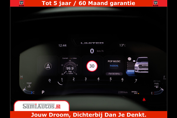 Dodge Ram 1500 Limited Demo Night High Output 540HP 706Nm | Massage + Full Option | De Meest Luxe en Volle Pick-Up in zijn Klasse | Comfortabele Dubbele Cabine met Royale 5 Zitplaatsen | BPM vrij | Nu Leverbaar uit Voorraad | Voorraad Nr 2263 - V76JVF