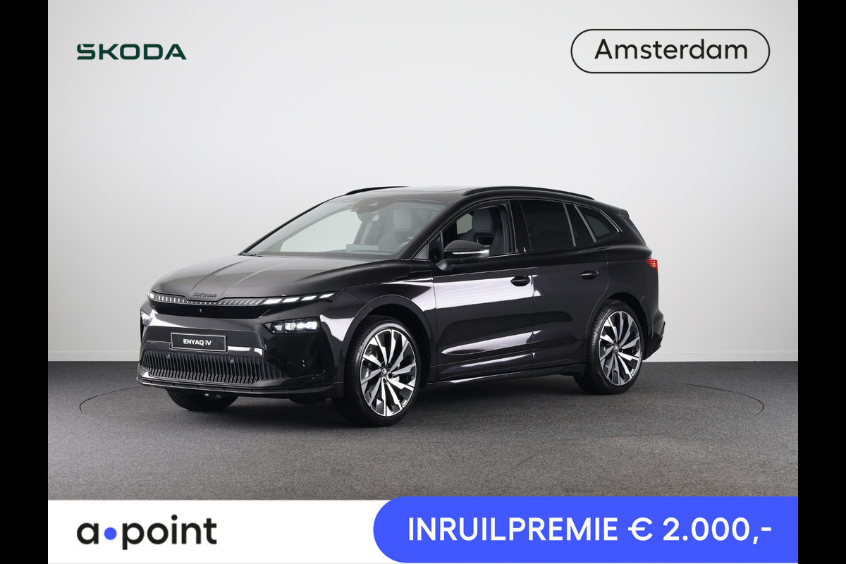 Škoda Enyaq 85 Sportline 286 PK | 21 inch | Panoramadak | Head up display | 360° camera | Massagestoel | Blind Spot | Adaptive Cruise Control Škoda Enyaq 85 Sportline 286 PK | 21 inch | Panoramadak | Head up display | 360° camera | Massagestoel | Blind Spot | Adaptive Cruise Control