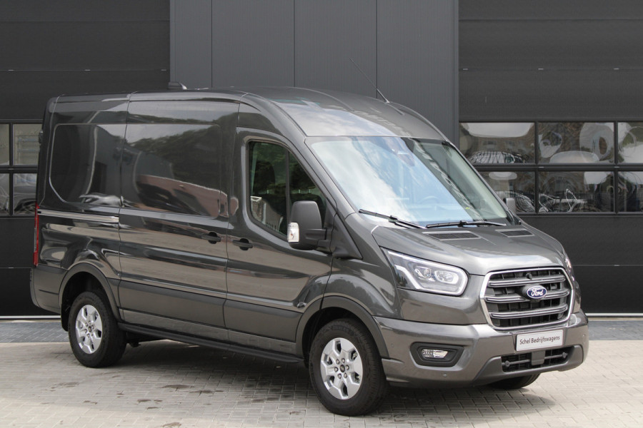 Ford Transit 350 2.0 TDCI L2H2 Limited 165pk - 2x Schuifdeur - Adaptive Cruise - Xenon - Navi - Blind Spot - 360 camera - Rijklaar