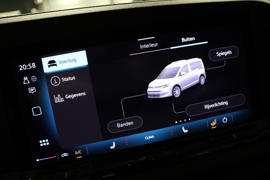 Volkswagen Caddy Cargo 2.0 TDI DSG R-Line | L+R Schuifdeur | ACC | Side Assist | Lane Assist | Virtual Cockpit | Camera | CarPlay | Stoelverwarming | LED Koplampen | Sidebars | Spoilerkit | DAB | Fabrieksgarantie | Facelift model | BPM Vrij