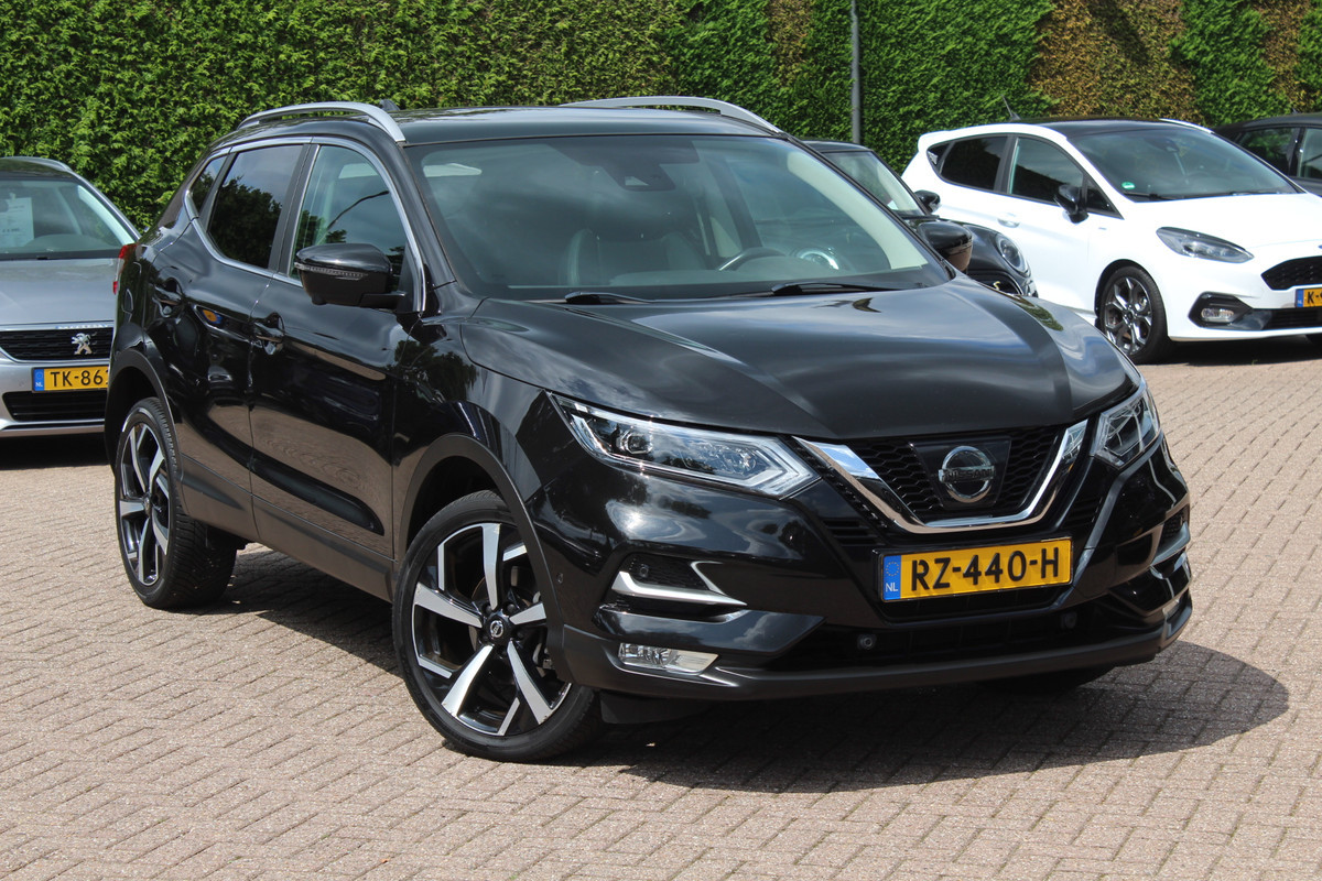 Nissan QASHQAI 1.2 Tekna + Panoramadak / 360Camera / Navigatie / Keyless / Dodehoek / Cruise Control / DAB / 19'' Nissan QASHQAI 1.2 Tekna + Panoramadak / 360Camera / Navigatie / Keyless / Dodehoek / Cruise Control / DAB / 19''