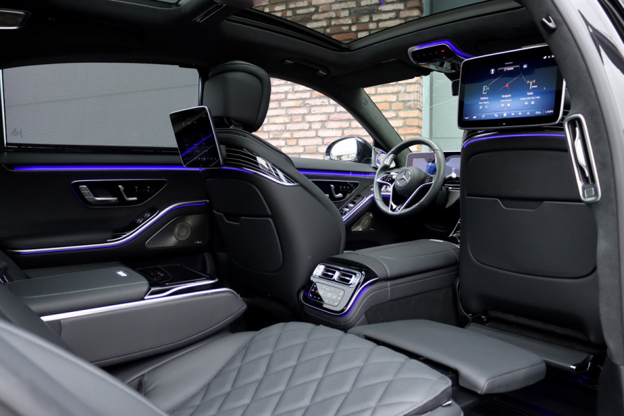 Mercedes-Benz S-Klasse 580 V8 4MATIC Lang AMG Line Aut9 | Airmatic | Chauffeurspakket | Achterasbesturing | Drive Pilot | Augmented HUD | Distronic+ | Burmester | Nappa Leder | 3D-Display | Vlakkenverwarming | Zonweringspakket |