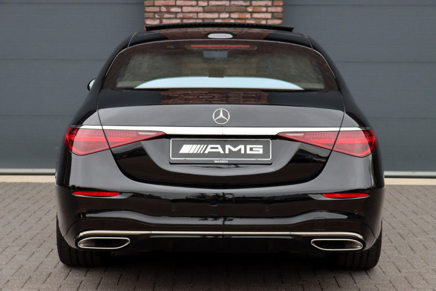 Mercedes-Benz S-Klasse 580 V8 4MATIC Lang AMG Line Aut9 | Airmatic | Chauffeurspakket | Achterasbesturing | Drive Pilot | Augmented HUD | Distronic+ | Burmester | Nappa Leder | 3D-Display | Vlakkenverwarming | Zonweringspakket |