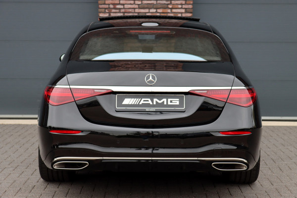 Mercedes-Benz S-Klasse 580 V8 4MATIC Lang AMG Line Aut9 | Airmatic | Chauffeurspakket | Achterasbesturing | Drive Pilot | Augmented HUD | Distronic+ | Burmester | Nappa Leder | 3D-Display | Vlakkenverwarming | Zonweringspakket |