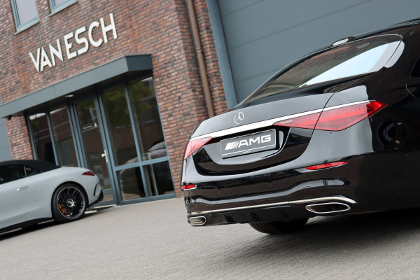 Mercedes-Benz S-Klasse 580 V8 4MATIC Lang AMG Line Aut9 | Airmatic | Chauffeurspakket | Achterasbesturing | Drive Pilot | Augmented HUD | Distronic+ | Burmester | Nappa Leder | 3D-Display | Vlakkenverwarming | Zonweringspakket |