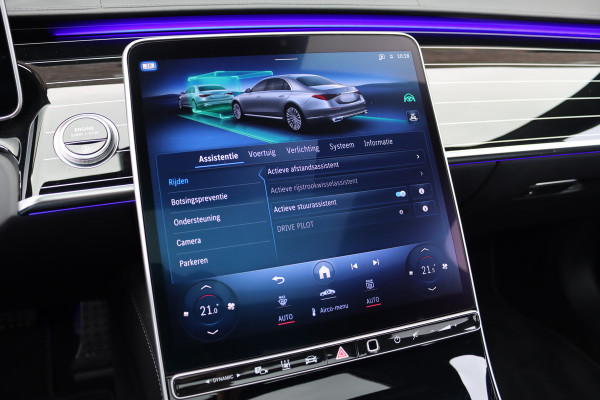 Mercedes-Benz S-Klasse 580 V8 4MATIC Lang AMG Line Aut9 | Airmatic | Chauffeurspakket | Achterasbesturing | Drive Pilot | Augmented HUD | Distronic+ | Burmester | Nappa Leder | 3D-Display | Vlakkenverwarming | Zonweringspakket |