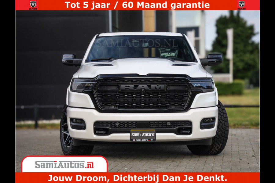 Dodge Ram 1500 1500 Limited Night High Output 540HP 706Nm | Massage + Full Option | De Meest Luxe en Volle Pick-Up in zijn Klasse | Comfortabele Dubbele Cabine met Royale 5 Zitplaatsen | BPM vrij | Nu Leverbaar uit Voorraad | Voorraad Nr 2298 - 7479