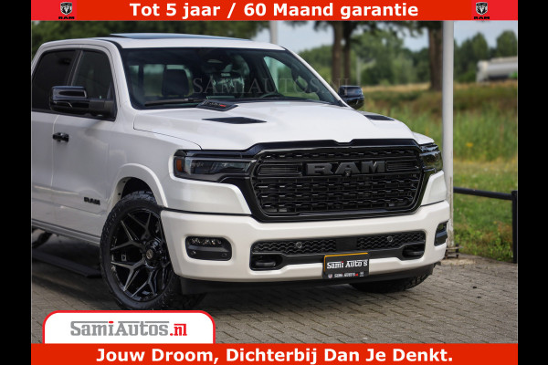 Dodge Ram 1500 1500 Limited Night High Output 540HP 706Nm | Massage + Full Option | De Meest Luxe en Volle Pick-Up in zijn Klasse | Comfortabele Dubbele Cabine met Royale 5 Zitplaatsen | BPM vrij | Nu Leverbaar uit Voorraad | Voorraad Nr 2298 - 7479