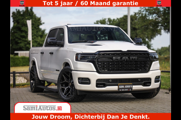 Dodge Ram 1500 1500 Limited Night High Output 540HP 706Nm | Massage + Full Option | De Meest Luxe en Volle Pick-Up in zijn Klasse | Comfortabele Dubbele Cabine met Royale 5 Zitplaatsen | BPM vrij | Nu Leverbaar uit Voorraad | Voorraad Nr 2298 - 7479