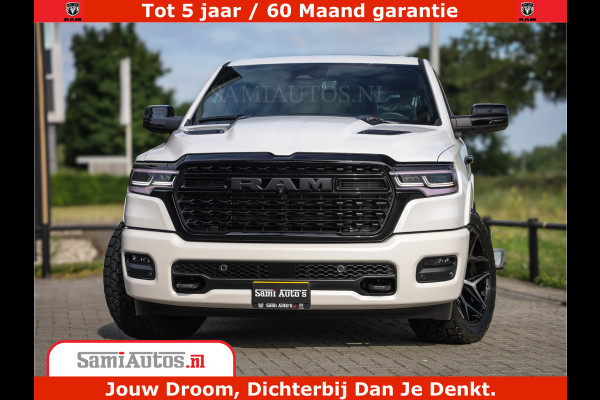 Dodge Ram 1500 1500 Limited Night High Output 540HP 706Nm | Massage + Full Option | De Meest Luxe en Volle Pick-Up in zijn Klasse | Comfortabele Dubbele Cabine met Royale 5 Zitplaatsen | BPM vrij | Nu Leverbaar uit Voorraad | Voorraad Nr 2298 - 7479