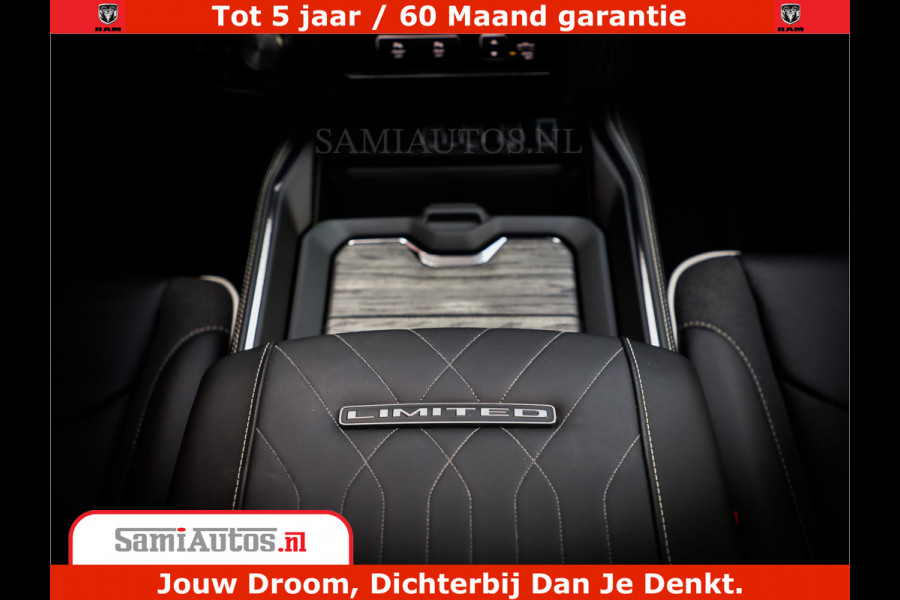 Dodge Ram 1500 1500 Limited Night High Output 540HP 706Nm | Massage + Full Option | De Meest Luxe en Volle Pick-Up in zijn Klasse | Comfortabele Dubbele Cabine met Royale 5 Zitplaatsen | BPM vrij | Nu Leverbaar uit Voorraad | Voorraad Nr 2298 - 7479
